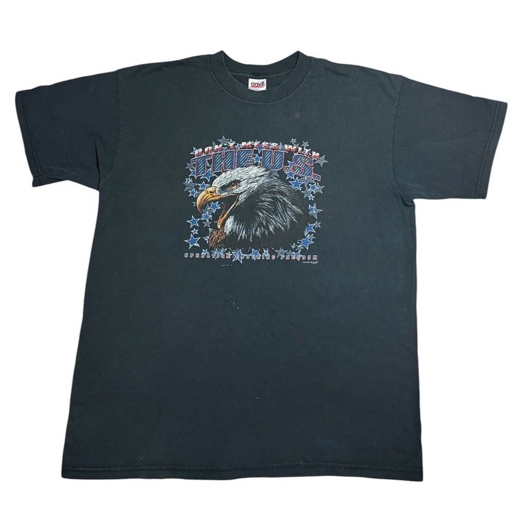 ANVIL VTG Don’t Mess With The U.S. Graphic Tee Size Large